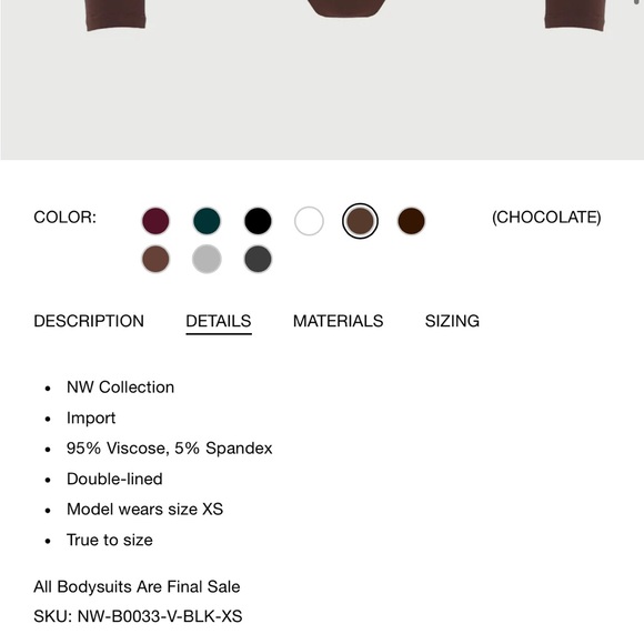 Naked wardrobe brown bodysuit - Picture 5 of 8